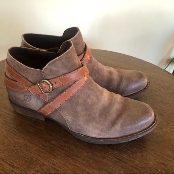 Born Kelle ankle boot in distressed taupe leather (7.5) - Picture 3 of 8